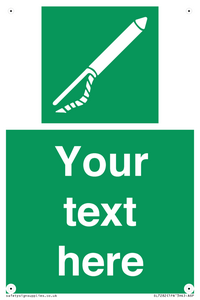 Custom sign safe condition Line throwing appliance